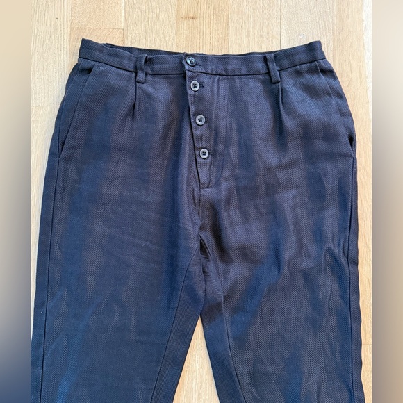 Black Button-Up Pants - Picture 2 of 6